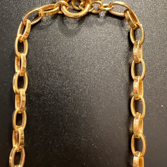 Monet Fancy Chunky Oval Link Vintage Gold Tone 28" 1980's Necklace - Picture 3 of 6